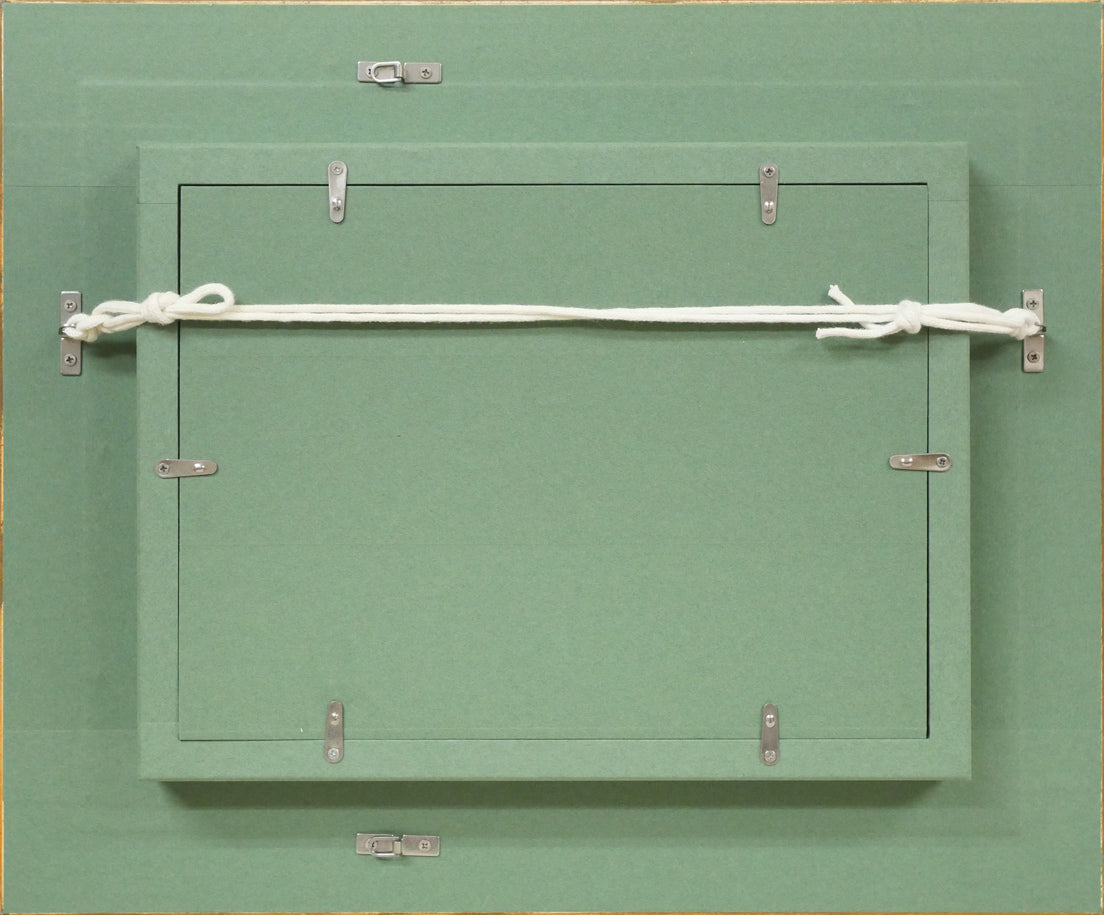 佐々木敏光「夕空」油絵・SM 額縁裏側画像