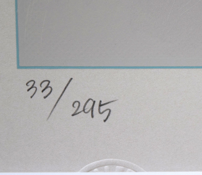 笹倉鉄平「ブレストンコートにて」シルクスクリーン版画 限定番号(ed,33/295)