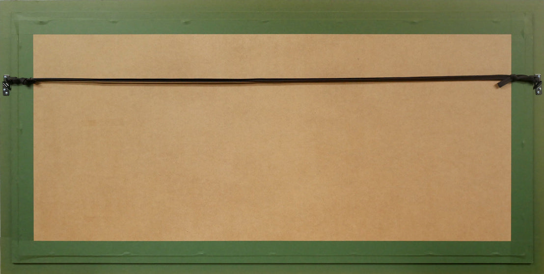 笹倉鉄平「エクリューズ浜」シルクスクリーン版画 額縁裏側画像