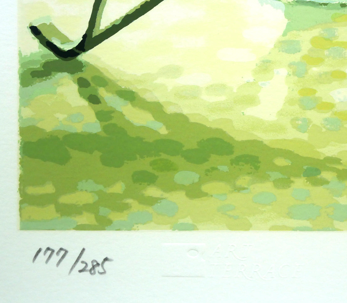 笹倉鉄平「エヴァーグリーン」シルクスクリーン版画 限定番号(ed,177/285)