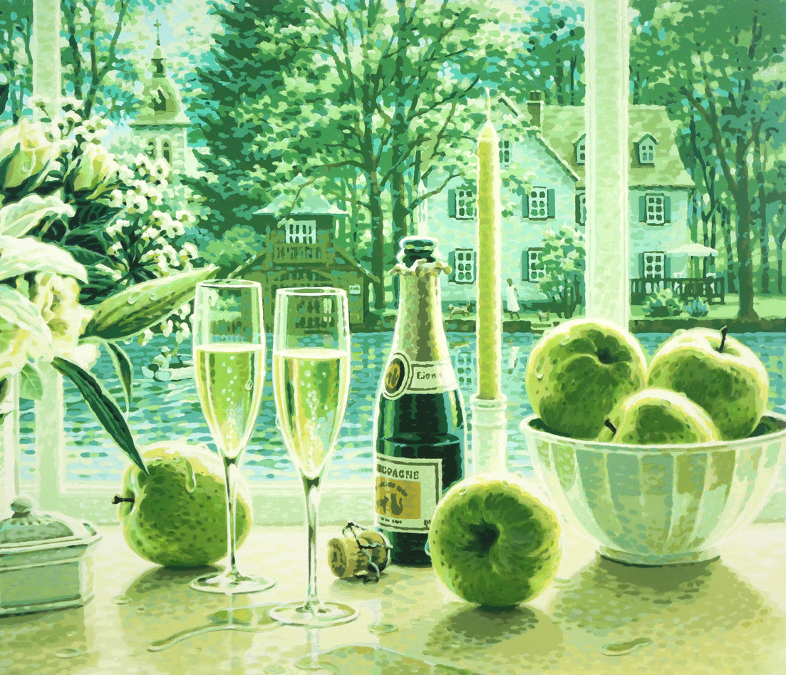 笹倉鉄平「エヴァーグリーン」シルクスクリーン版画 拡大画像2