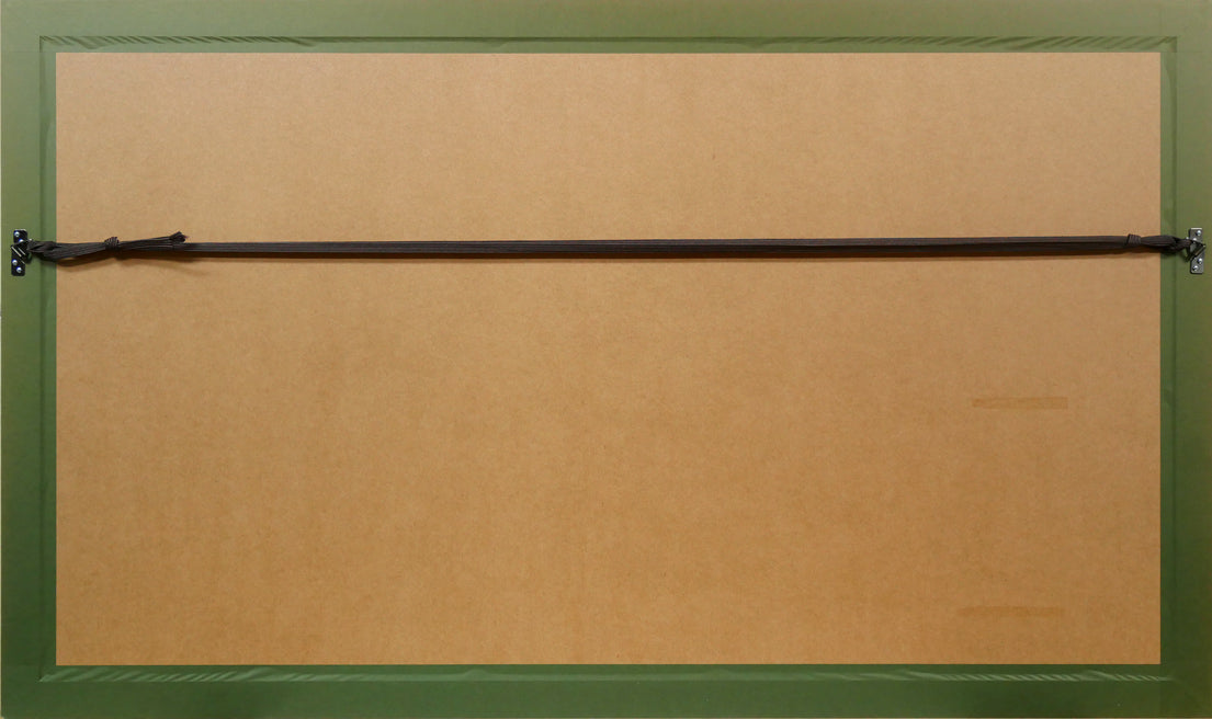 笹倉鉄平「エヴァーグリーン」シルクスクリーン版画 額縁裏側画像