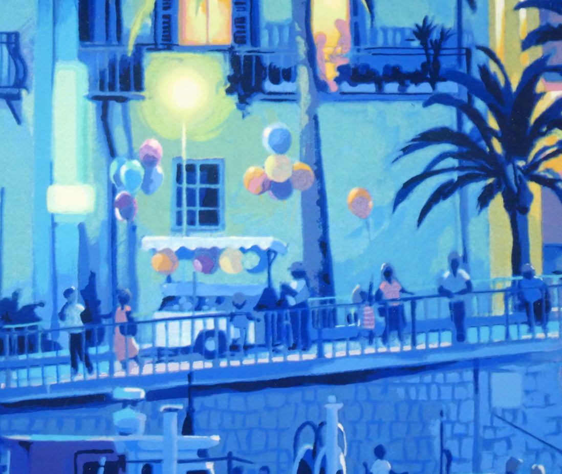 笹倉鉄平「マントン(Menton)」シルクスクリーン版画 拡大画像4