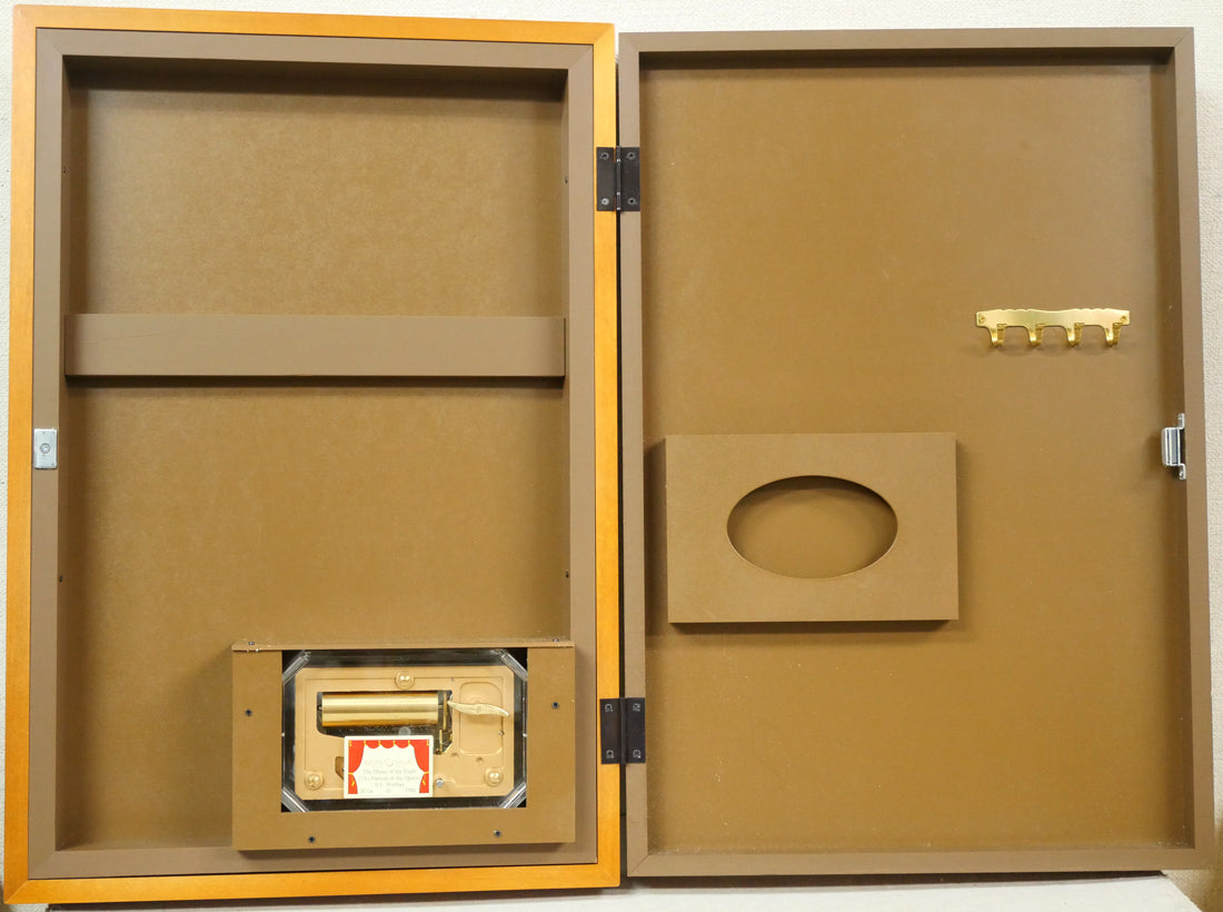 笹倉鉄平「メロディア」シルクスクリーン版画・特製オルゴール額装 額縁開閉画像(キーホルダー掛け、レターケース付き)