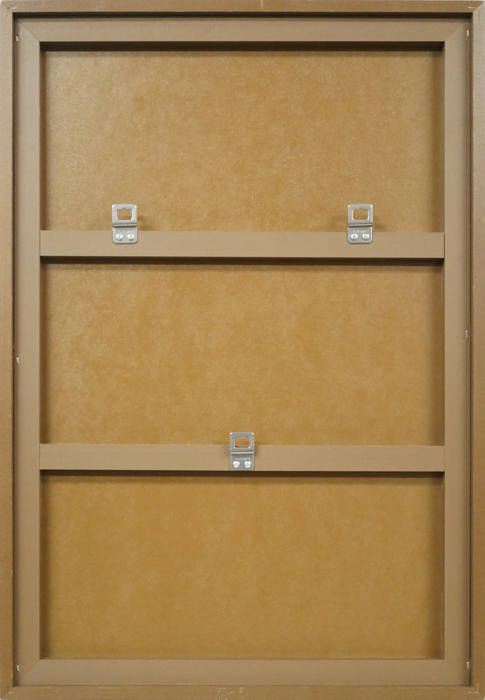 笹倉鉄平「メロディア」シルクスクリーン版画・特製オルゴール額装 額縁裏側画像