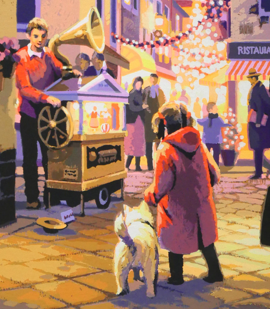 笹倉鉄平「メロディア」シルクスクリーン版画・特製オルゴール額装 拡大画像4