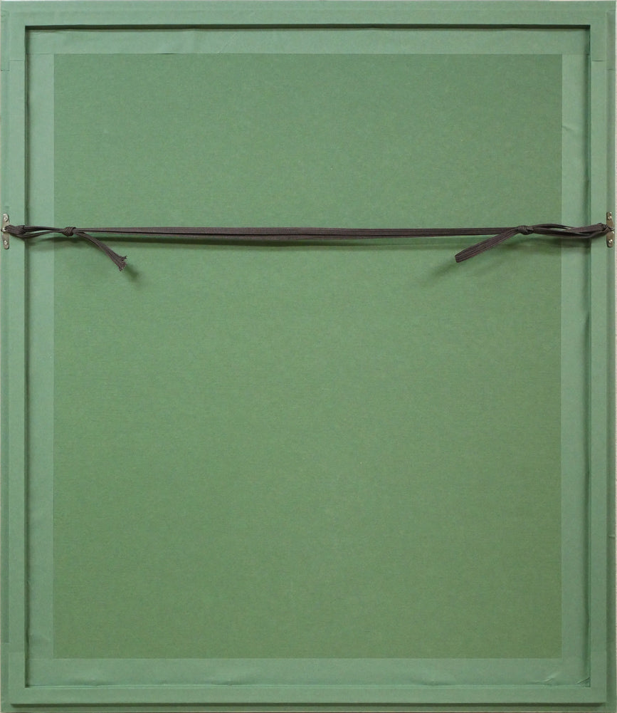 笹倉鉄平「モルジュの夕陽」リトグラフ&シルクスクリーン版画 額縁裏側画像