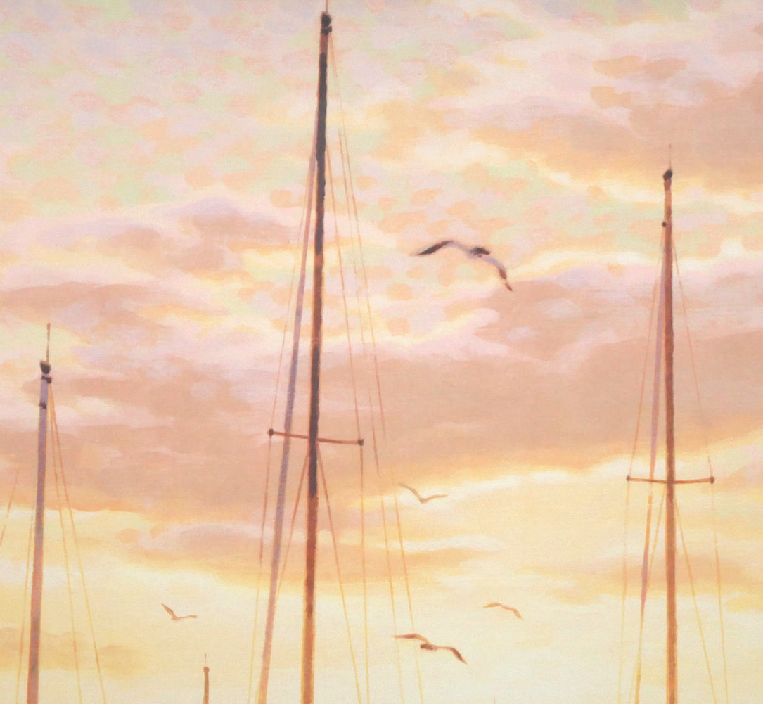 笹倉鉄平「モルジュの夕陽」リトグラフ&シルクスクリーン版画 拡大画像3