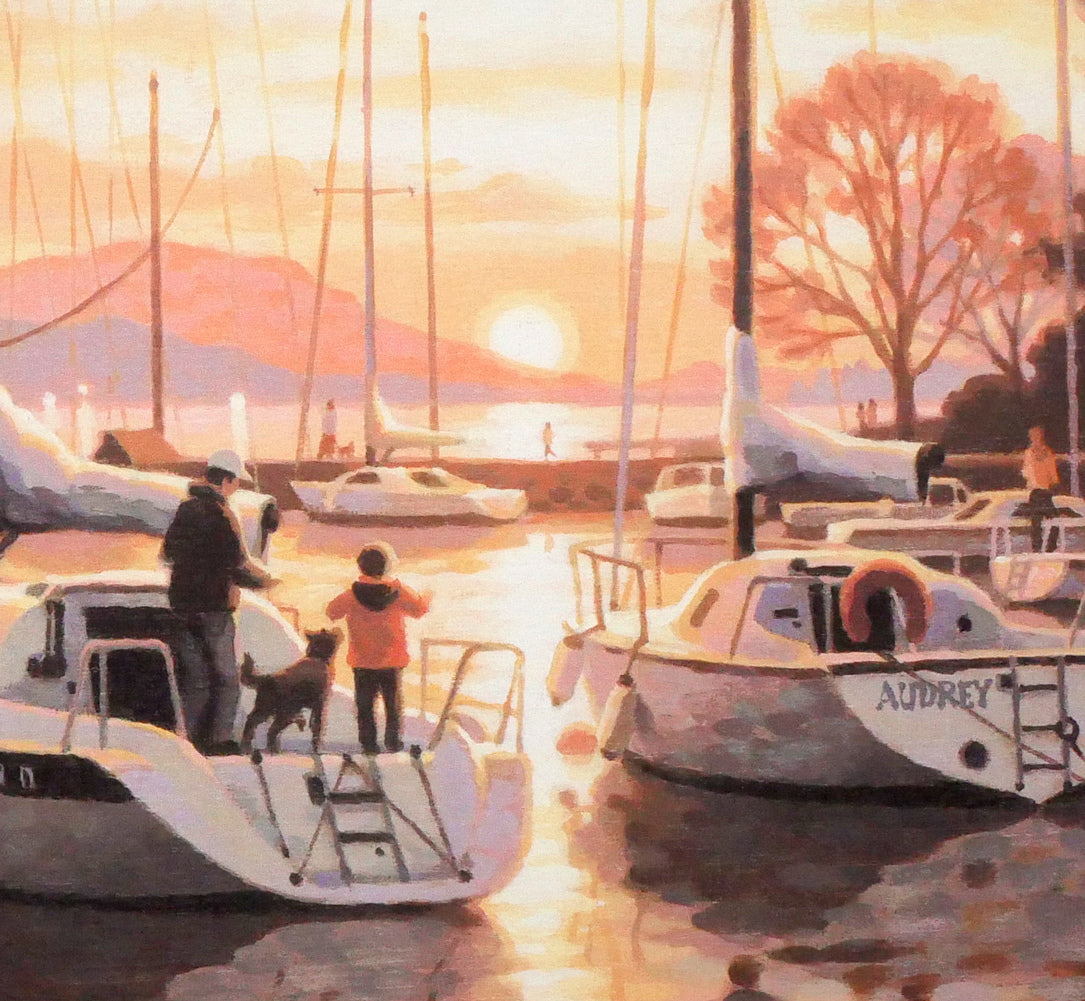 笹倉鉄平「モルジュの夕陽」リトグラフ&シルクスクリーン版画 拡大画像5