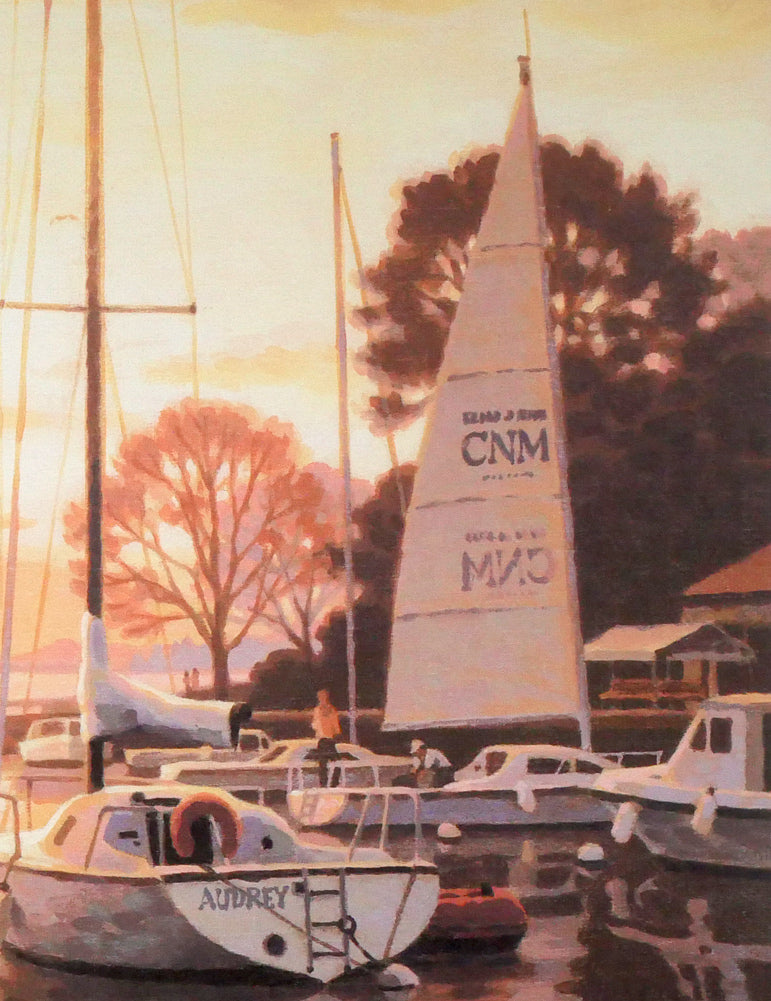 笹倉鉄平「モルジュの夕陽」リトグラフ&シルクスクリーン版画 拡大画像6