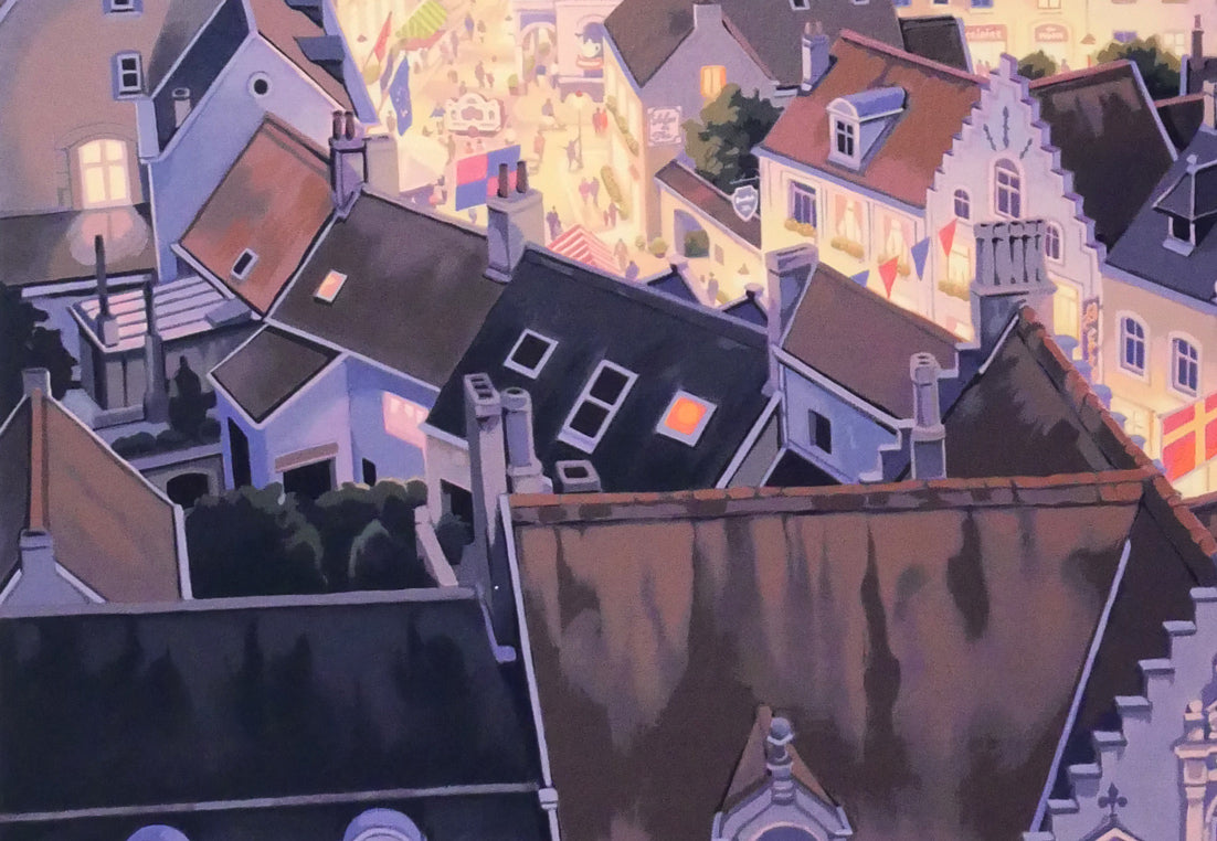 笹倉鉄平「パサージュ デ ルミエール 光の河」シルクスクリーン版画 拡大画像3