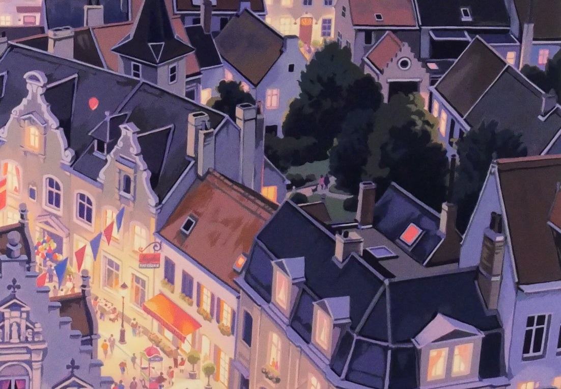 笹倉鉄平「パサージュ デ ルミエール 光の河」シルクスクリーン版画 拡大画像4