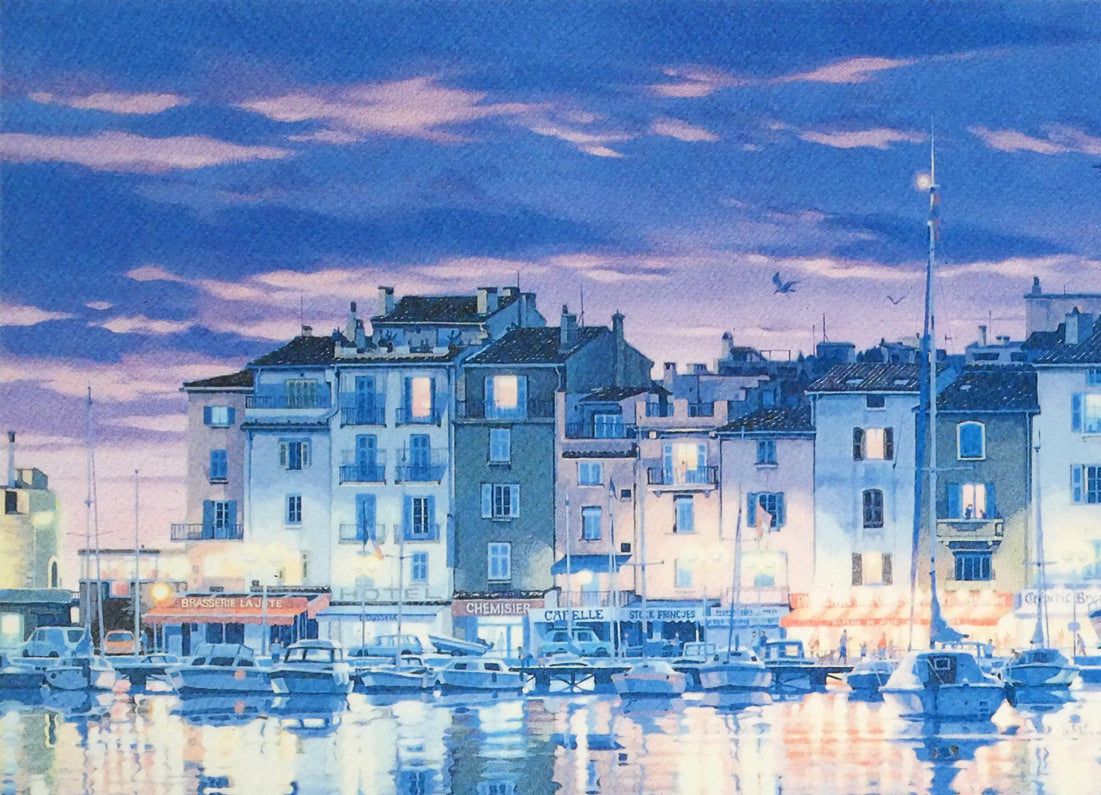 笹倉鉄平「サントロペ」ミックストメディア版画 拡大画像2