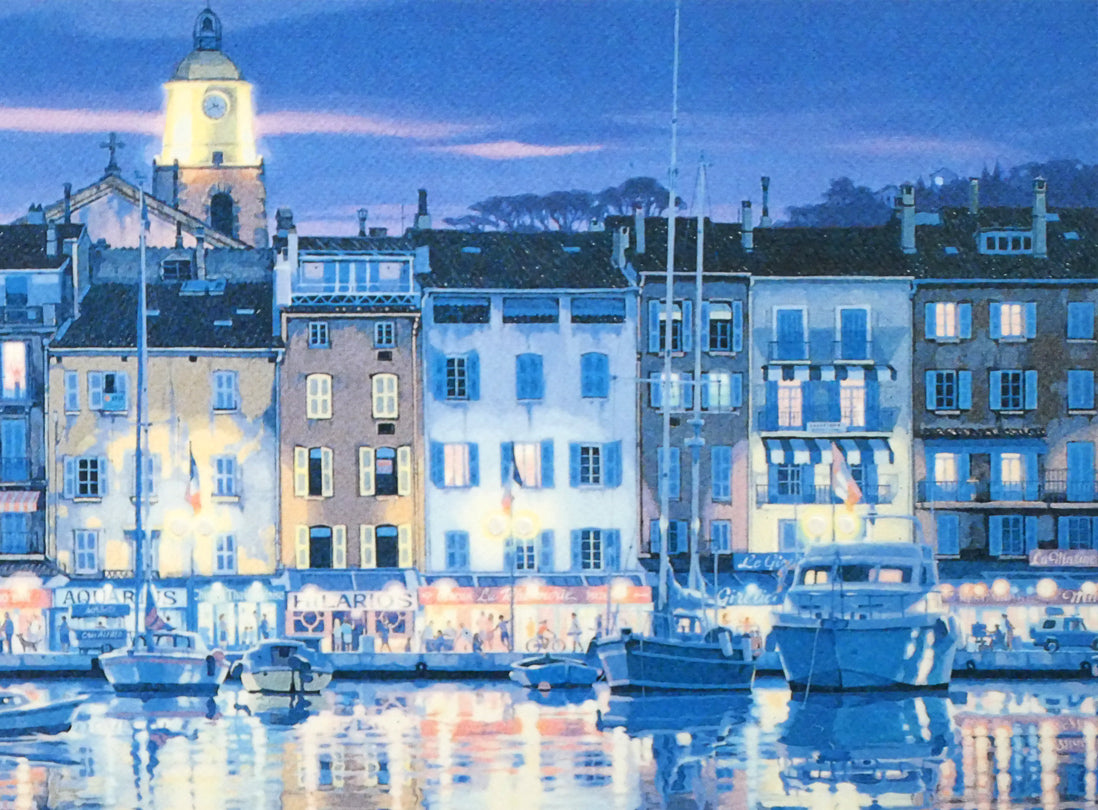 笹倉鉄平「サントロペ」ミックストメディア版画 拡大画像4