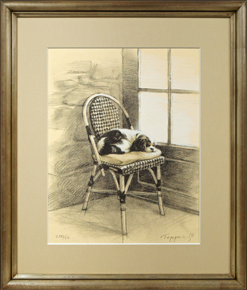 笹倉鉄平「うたた寝」リトグラフ+シルクスクリーン版画