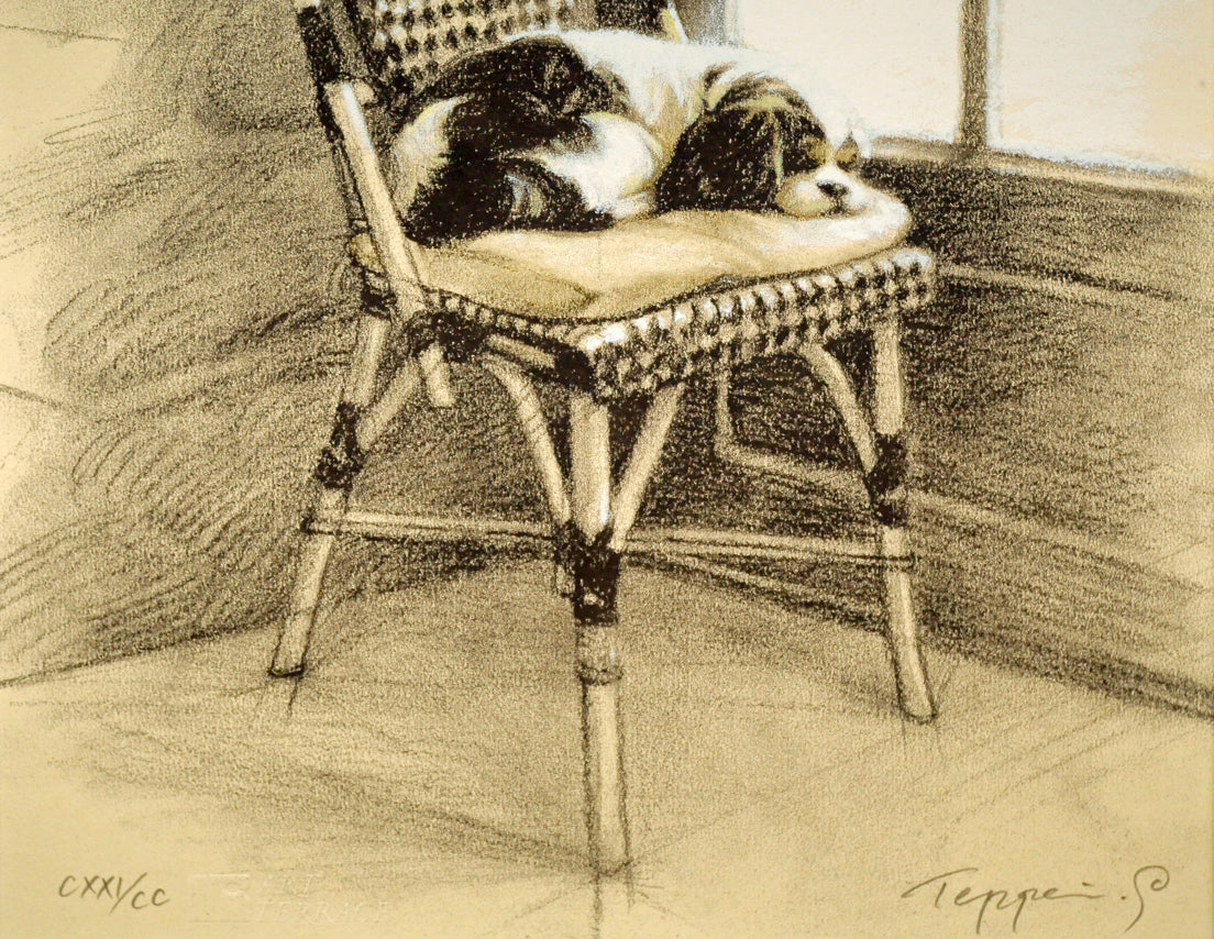 笹倉鉄平「うたた寝」リトグラフ+シルクスクリーン版画 拡大画像2