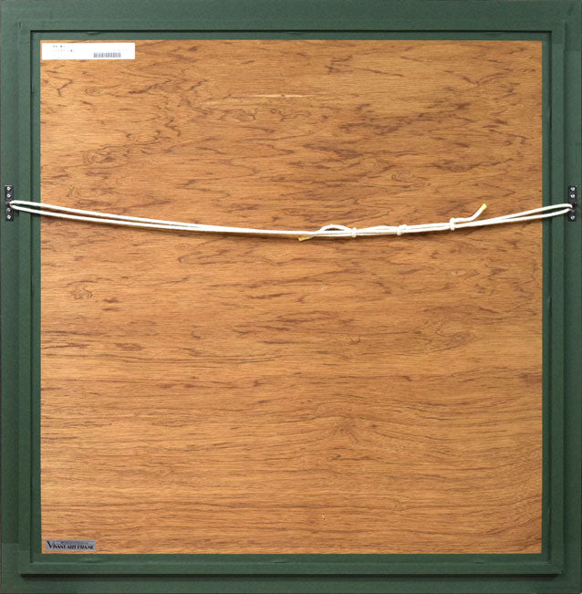 笹倉鉄平「ヴァイオリンの森に」シルクスクリーン版画 額縁裏側画像