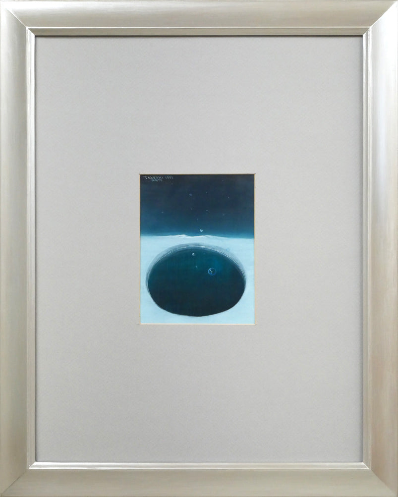 佐藤武「冬のオアシスⅡ」アクリル画(18.5×14.5cm)