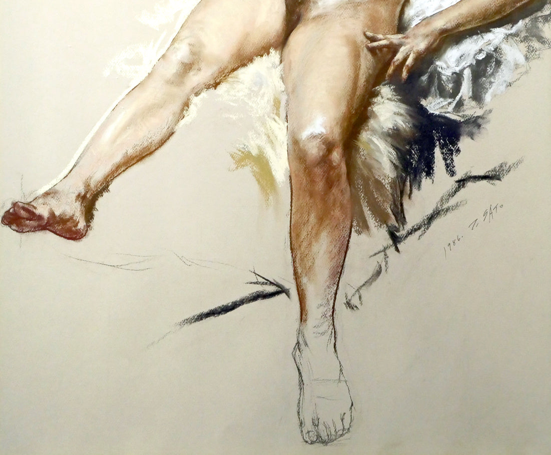 佐藤照雄「花のマハ」パステル画・20号 拡大画像2