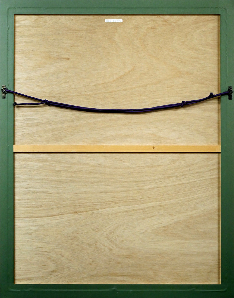 佐藤照雄「花のマハ」パステル画・20号 額縁裏側画像