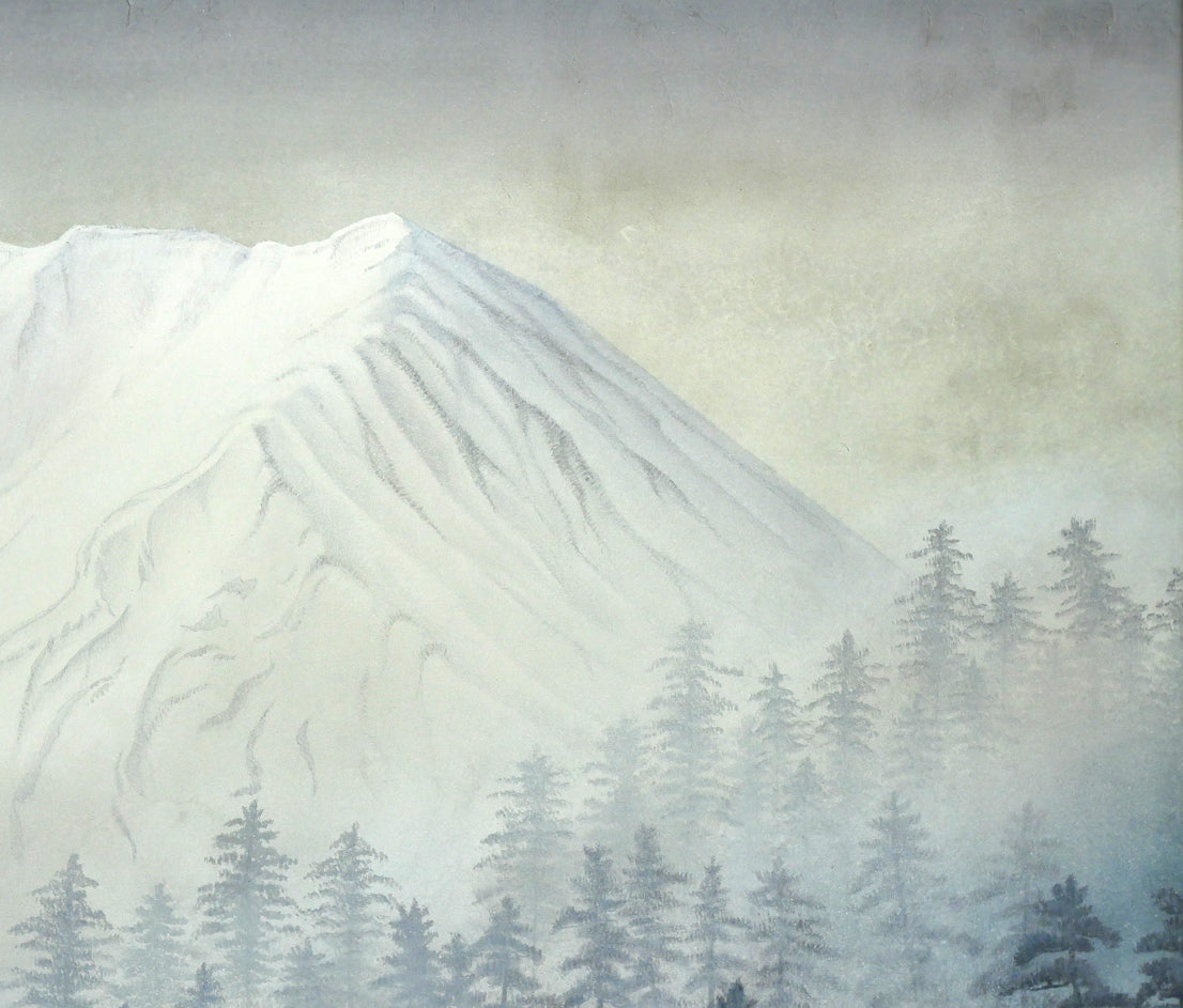 佐藤晨「富獄霧霽」日本画・F20号 拡大画像3