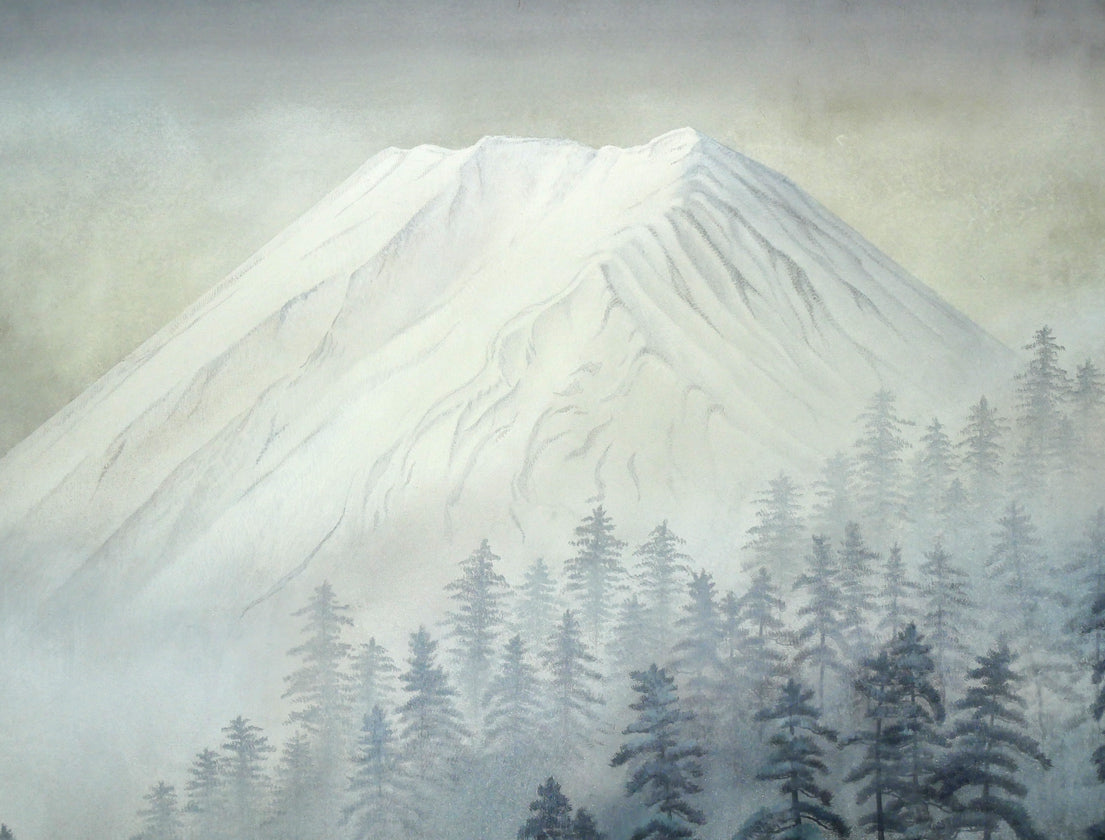 佐藤晨「富獄霧霽」日本画・F20号 拡大画像2