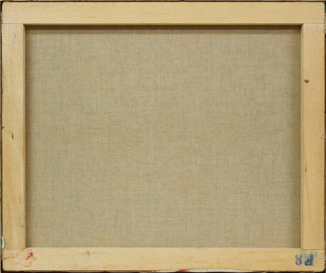 佐藤勝彦「無題」油絵・F8号 キャンバス裏側画像