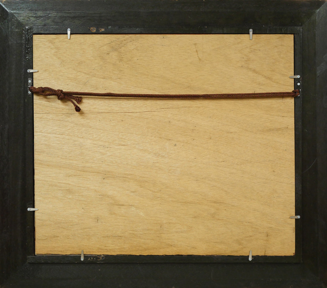 佐藤勝彦「無題」油絵・F8号 額縁裏側画像