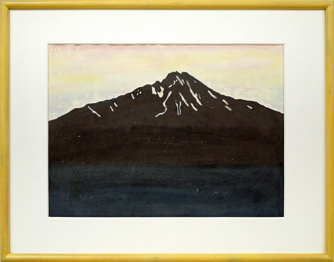 佐藤北久山「利尻富士」木版画