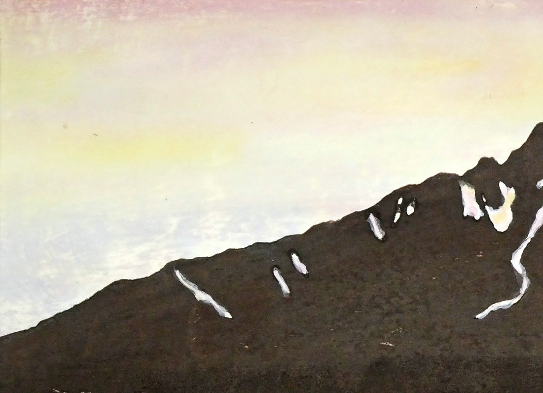 佐藤北久山「利尻富士」木版画 拡大画像1