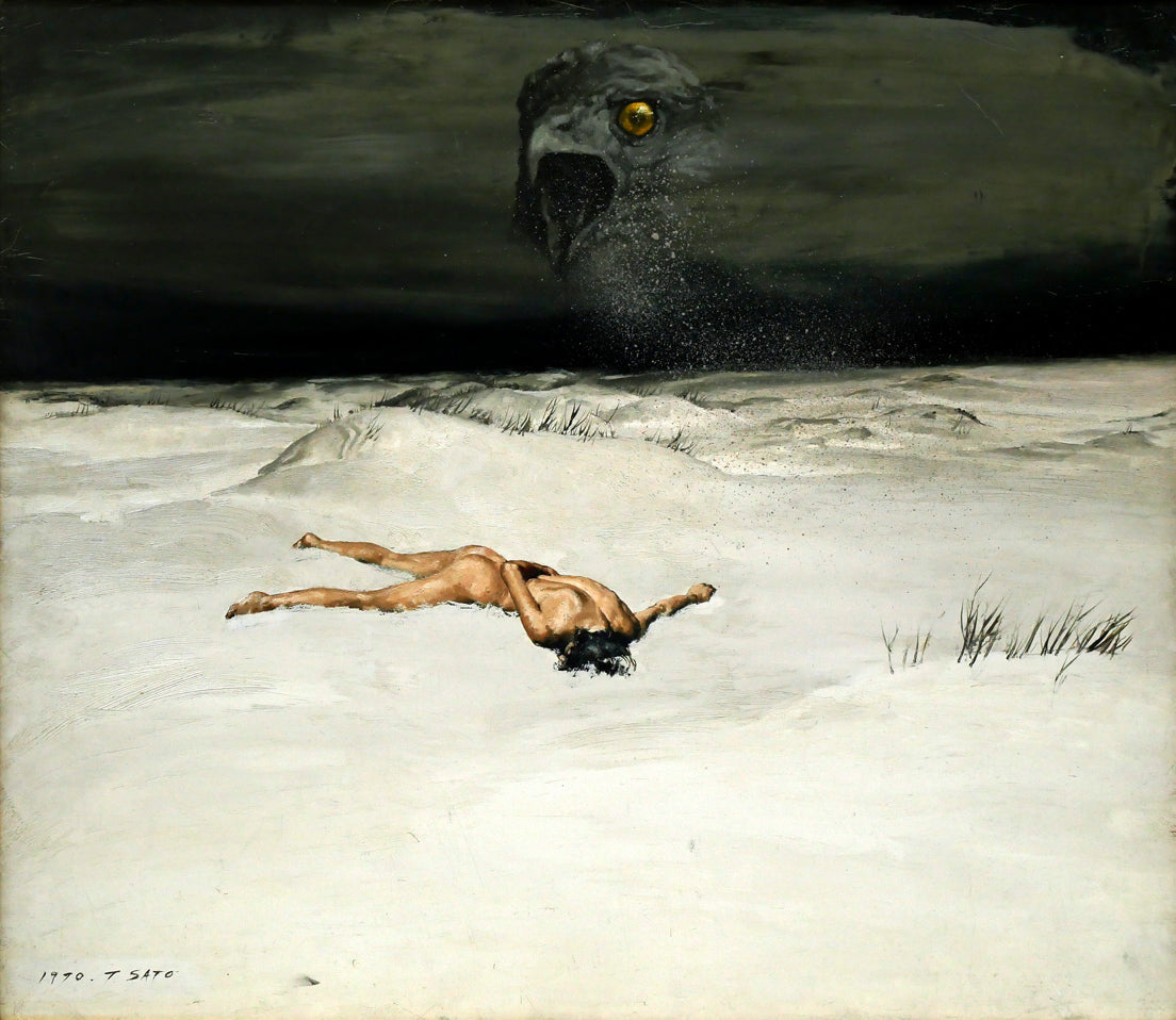 佐藤照雄「雪」油絵・F10号 作品全体画像