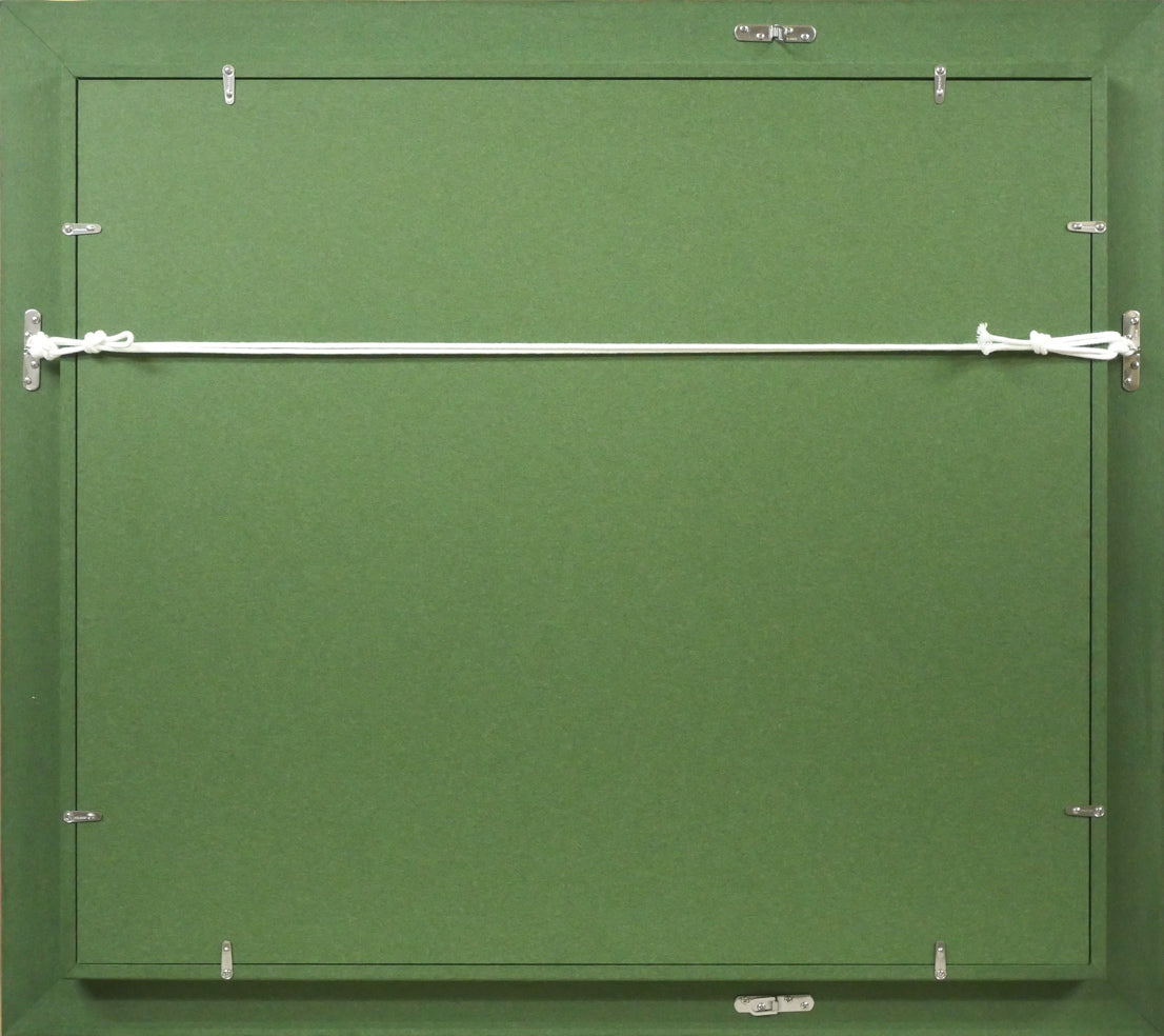 佐藤照雄「雪」油絵・F10号 額縁裏側画像