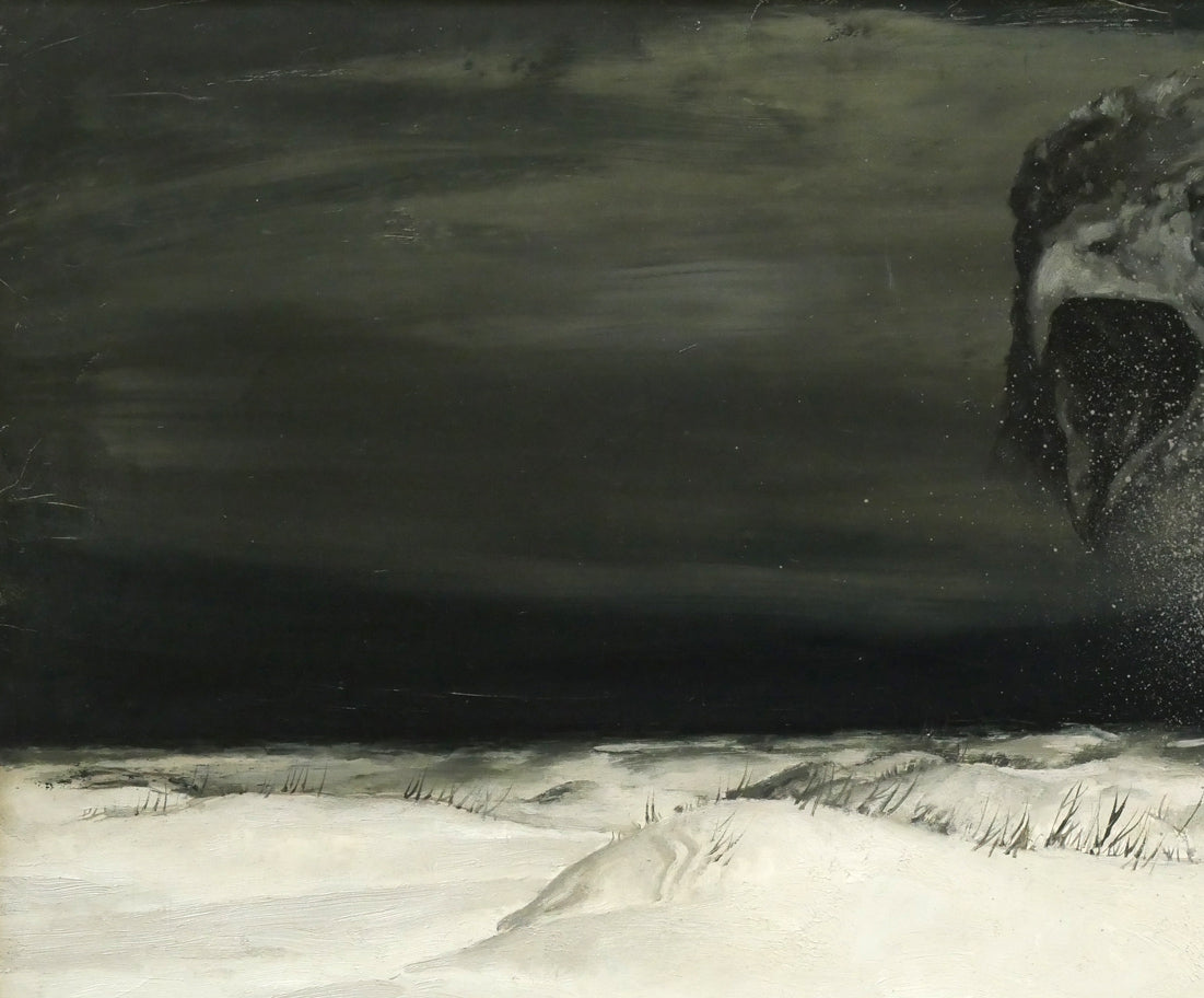 佐藤照雄「雪」油絵・F10号 拡大画像1