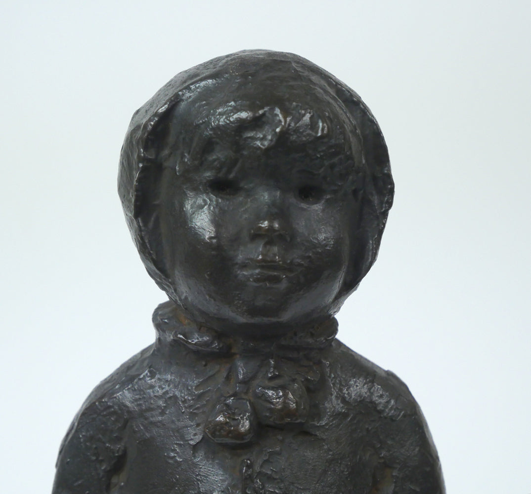 佐藤忠良「冬帽子」ブロンズ作品・共箱付き 拡大画像1