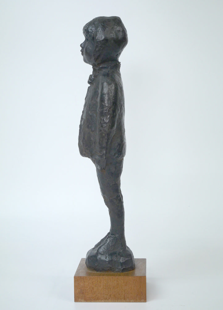 佐藤忠良「冬帽子」ブロンズ作品・共箱付き 全体画像3