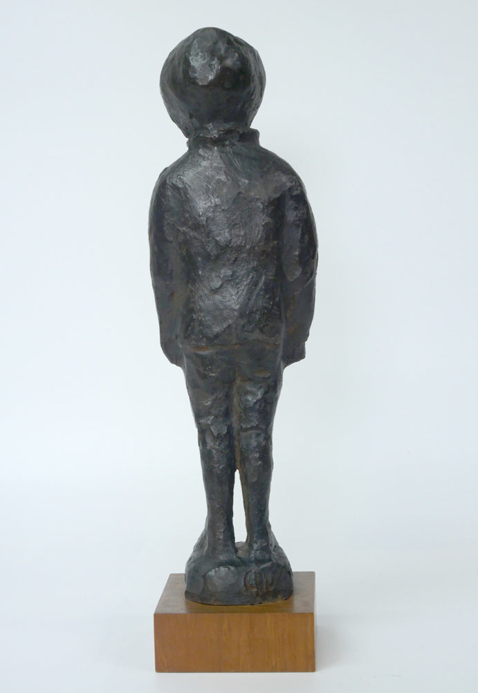 佐藤忠良「冬帽子」ブロンズ作品・共箱付き 全体画像4