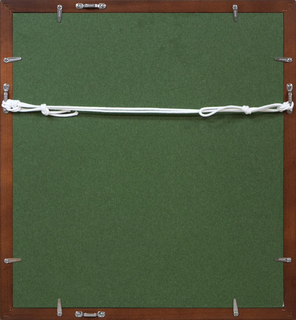 佐藤忠良「なんてん」水彩画・色紙 額縁裏側画像