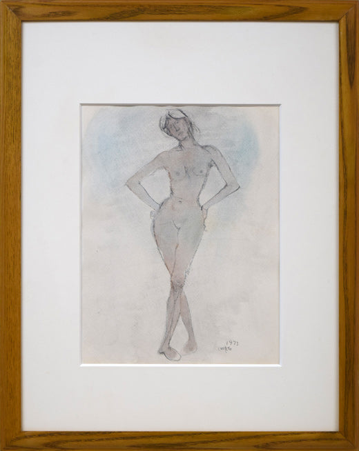 佐藤忠良「裸婦」水彩画