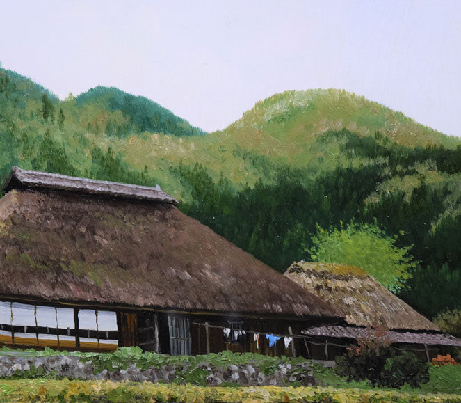 佐藤忠彦「山村春映(山口県)」油絵・P8号 拡大画像2