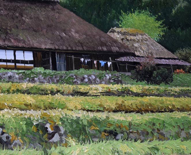 佐藤忠彦「山村春映(山口県)」油絵・P8号 拡大画像4