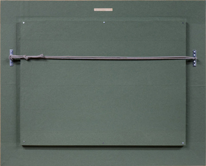 佐藤忠彦「山村春映(山口県)」油絵・P8号 額縁裏側画像