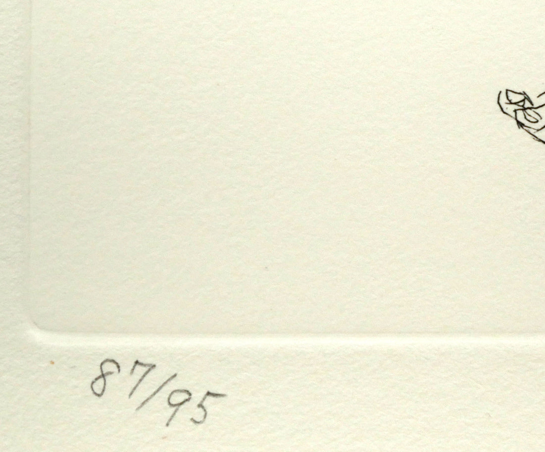 佐藤忠良「座像(或る日の女Ⅳ)」エッチング(銅版画)・限定品 限定番号(ed,87/95)