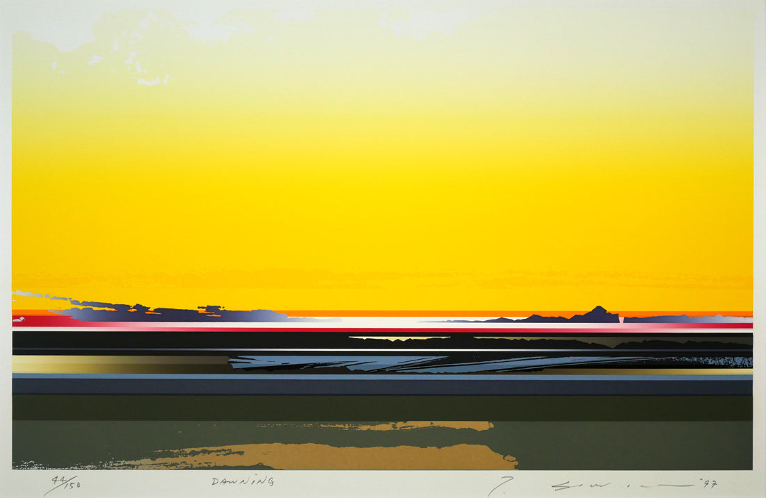 沢田哲郎「DAWNING」シルクスクリーン版画 作品全体拡大画像