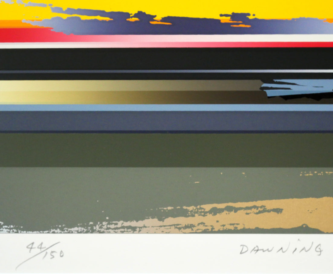 沢田哲郎「DAWNING」シルクスクリーン版画 限定番号(ed,44/150)、タイトル拡大画像
