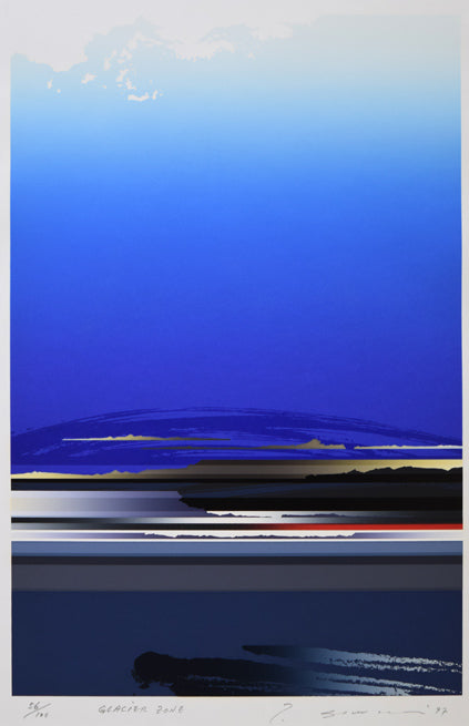 沢田哲郎「GLACIER ZONE」シルクスクリーン版画 作品全体拡大画像