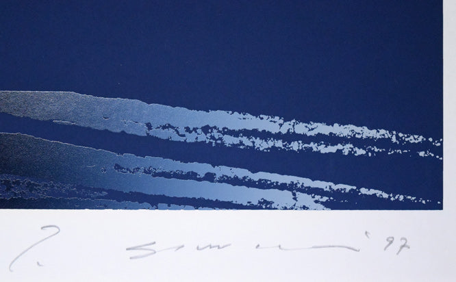 沢田哲郎「GLACIER　ZONE」シルクスクリーン版画　本人直筆鉛筆サイン、年記（1997年作）拡大画像