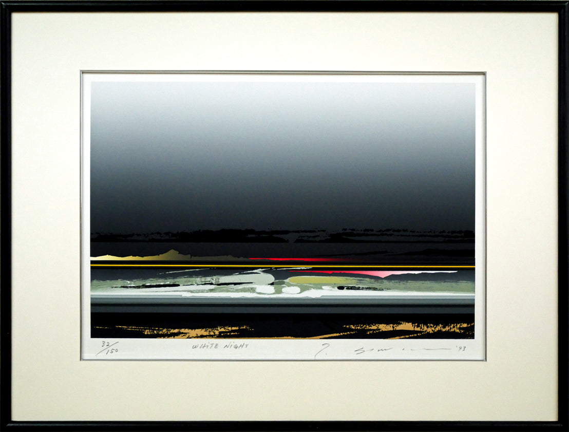沢田哲郎「WHITE NIGHT」シルクスクリーン版画