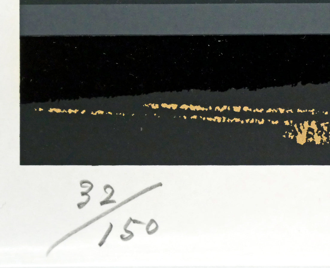 沢田哲郎「WHITE NIGHT」シルクスクリーン版画 限定番号(ed,32/150)