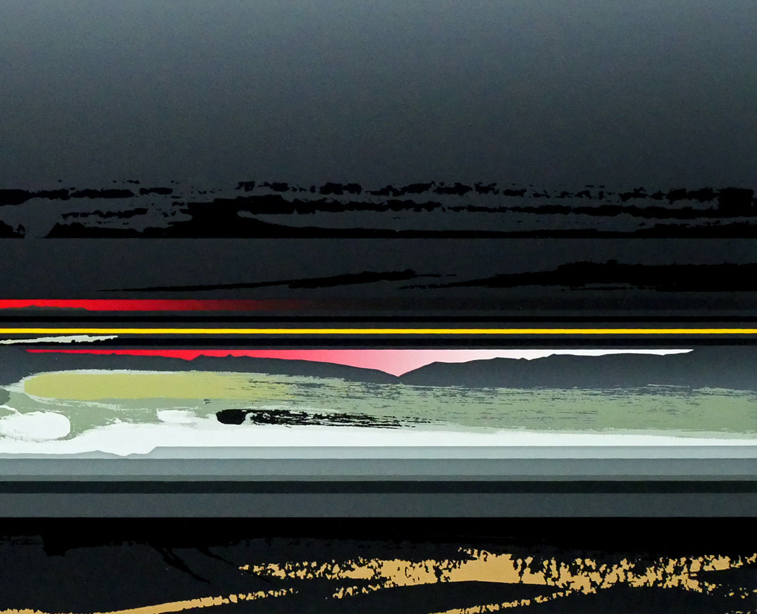 沢田哲郎「WHITE NIGHT」シルクスクリーン版画 拡大画像4