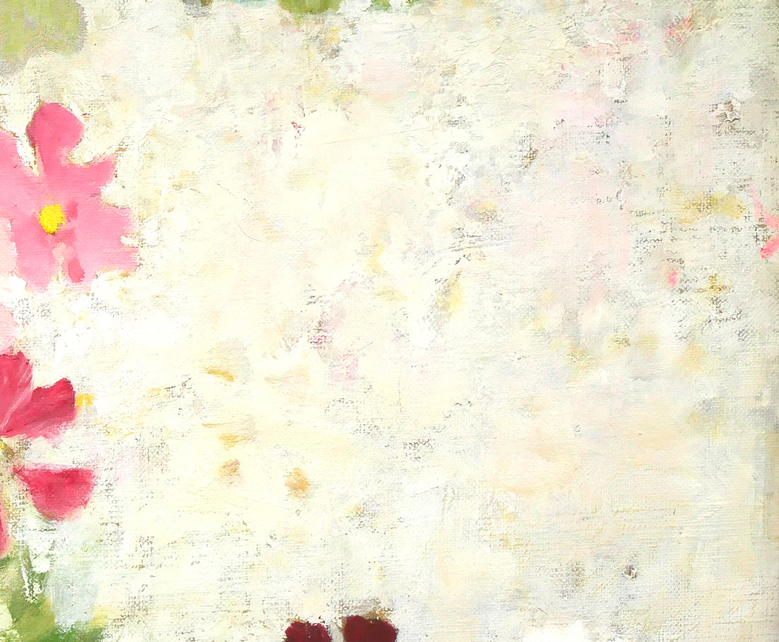 猿渡暁子「教会の庭で」油絵・F15号 拡大画像4